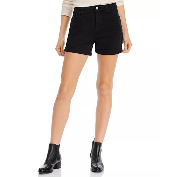 Jen 7 Roll-Hem Shorts in Black, Size 16 New w/Tag